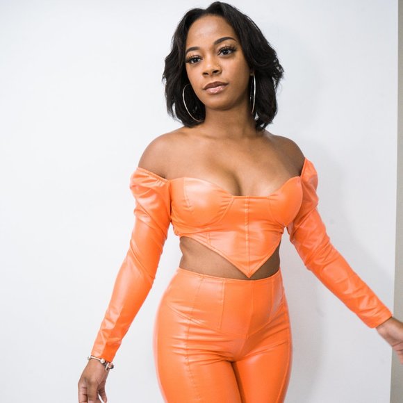 Orange Sexy Two-Piece Set - Appellatio - Picture 1 of 8